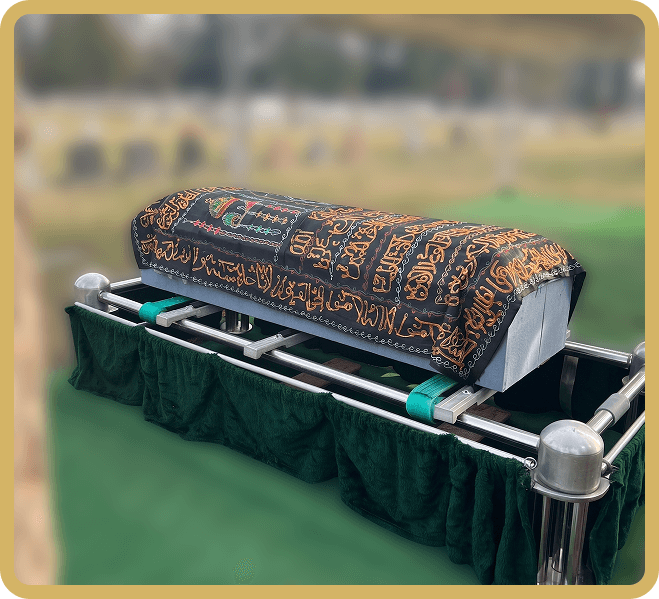 Janazah casket prepared with dignity for burial